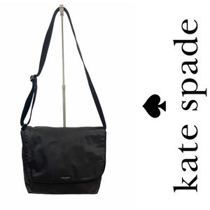 Vtg Kate Spade Nylon Crossbody Flap Handbag ~ EUC